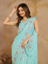 Vasthrlay Georgette Embroidery Unstitched Darkpink Ethnic Wear