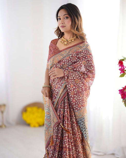 Vasthrlay Handloom Traditional Multicolor Saree