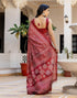 Vasthrlay Bandhani Printed Unstitched Wine Saree