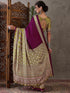 Vasthrlay Printed Tassels Cream Saree