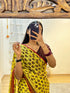Vasthrlay Yellow Georgette Printed Unstitched Saree