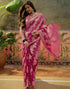 Vasthrlay Kanjivaram Jacquard Unstitched Pink Saree