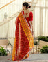 Vasthrlay Georgette Embroidery Unstitched Yellow Saree