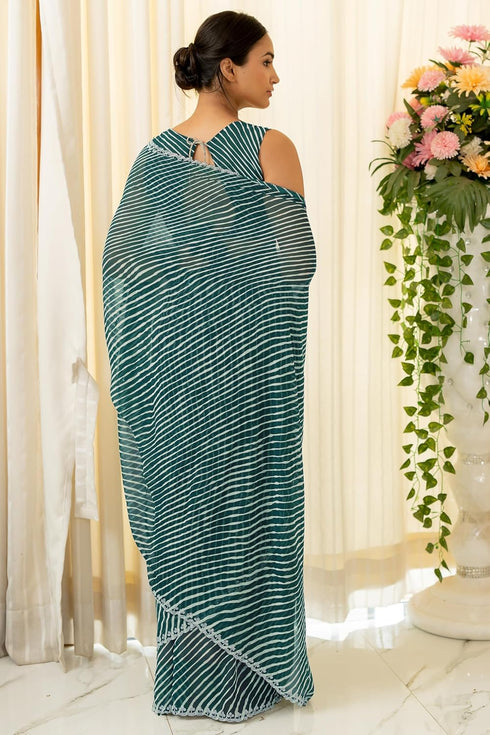 Vasthrlay Fashion Georgette Leheriya Printed Ethnic Wear