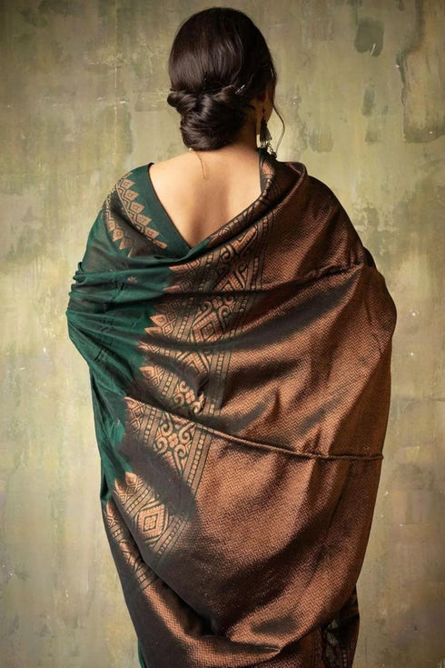 Vasthrlay Kanjivaram Cotton Lavender Ethnic Wear