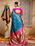 Vasthrlay Weaving Paithani Unstitched Maroon Saree