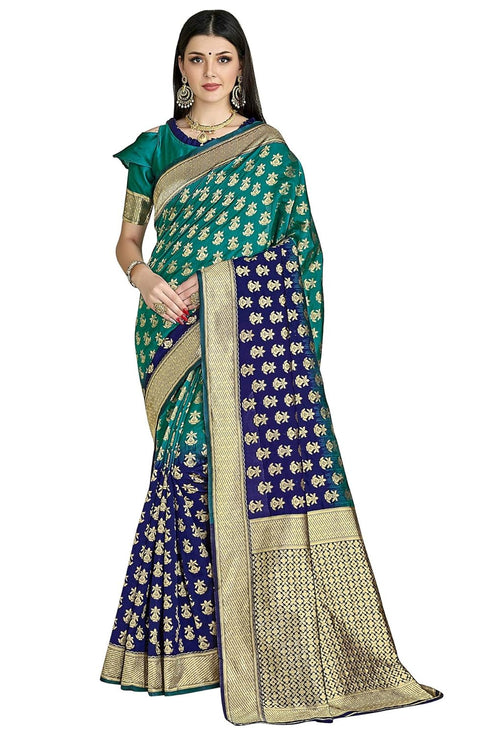 Vasthrlay Banarasi Gs Bridal Green Ethnic Wear