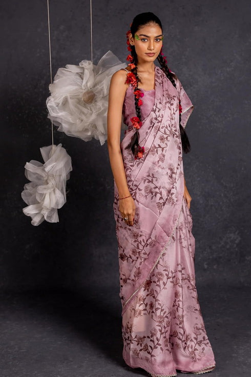 Vasthrlay Fashion Georgette Dark Multicolor Ethnic Wear