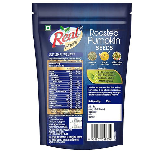 Dabur Real Health Roasted Pumpkin Seeds - 250g