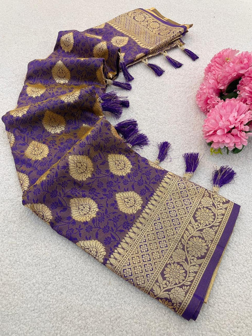 Vasthrlay Kanjivaram Banarasi Lavendar