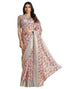 Vasthrlay Womens Printed Unstitched Beige Saree