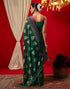 Vasthrlay Chiffon Printed Unstitched Black Saree