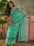 Vasthrlay Womens Printed Unstitched White Saree
