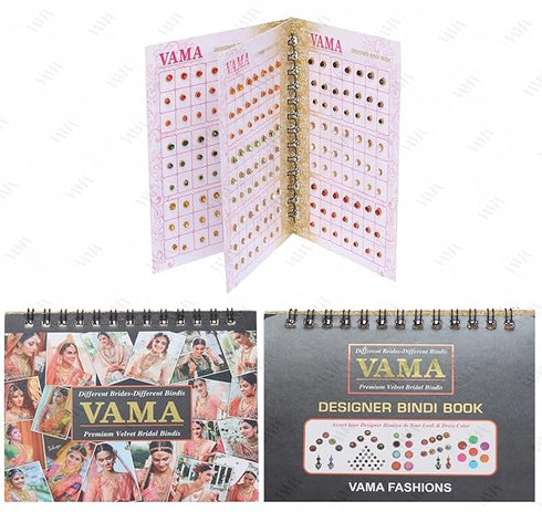 VAMA Multicolour Small Stone Bindis Kumkum Forehead Sticker