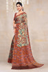 Vasthrlay Fashion Chiffon Georgette Beige Ethnic Wear