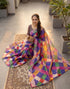 Vasthrlay Womens Printed Unstitched Dusty Pink Saree