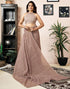 Vasthrlay Chanderi Printed Unstitched Off White Saree