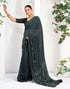 Vasthrlay Georgette Printed Unstitched Maroon Saree