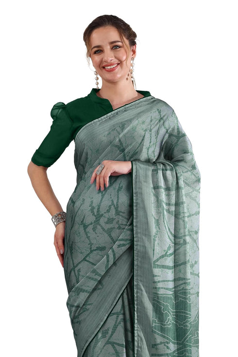 Vasthrlay Fashion Chiffon Geometric Printed Ethnic Wear