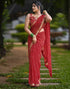 Vasthrlay Georgette Leheriya Unstitched Blue Saree