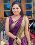 Vasthrlay Womens Banarasi Unstitched Olive Green Saree