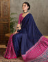 Vasthrlay Printed Tassels Unstitched Maroon Saree