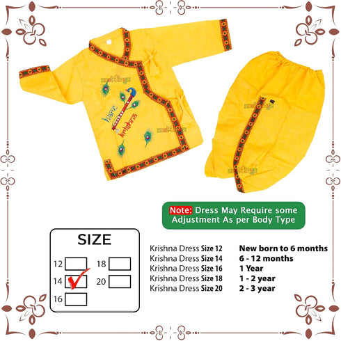 Zest 4 Toyz Kids Krishna Dress Costume with Kurta for Janmashtami, Kanha Fancy Dress