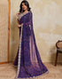 Vasthrlay Georgette Embroidery Unstitched Red Saree