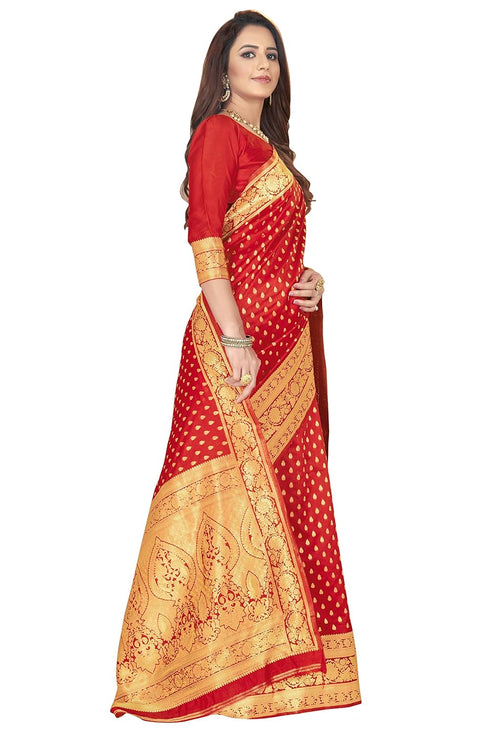 Vasthrlay Banarasi Gs Bridal Red Ethnic Wear