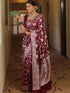 Vsathrlay Saree Kanjivaram Silk Pari Red