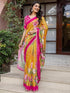 Vasthrlay Womens Printed Unstitched Multicolor Saree