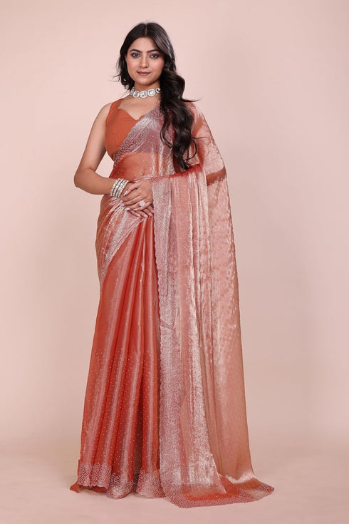 Vasthrlay Chiffon Embellished Ethnic Wear