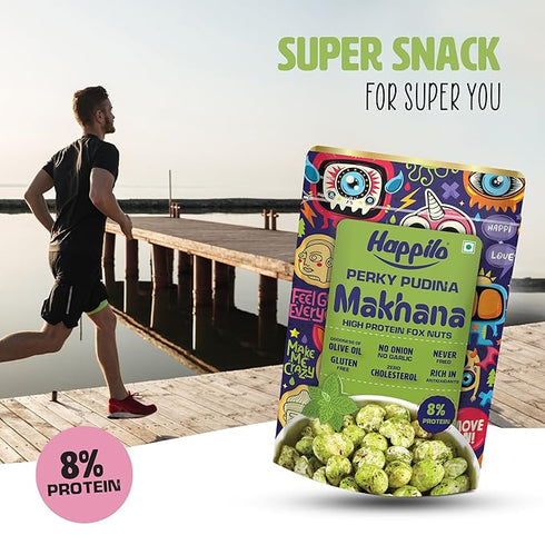 Happilo Premium Super Snack Makhana Perky Pudina