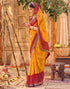 Vasthrlay Georgette Embroidery Unstitched Red Saree