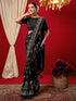 Vasthrlay Vichitra Printed Unstitched Maroon Saree
