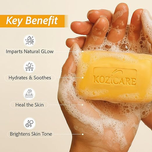 Kozicare Skin Whitening Soap with Turmeric/ Kojic Acid & Glutathione Soap 75g