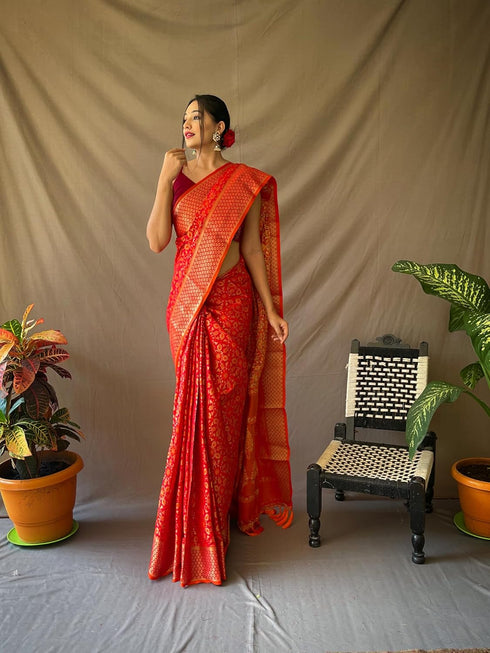 Vasthrlay Kanjivaram Patola Unstitched Ethnic Wear