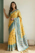 Vasthrlay Yellow Unstitched Saree
