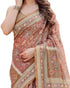 Vasthrlay Turquoise Embroidery Traditional Saree