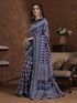 Vasthrlay Weaving Printed Unstitched Dusty Pink Saree