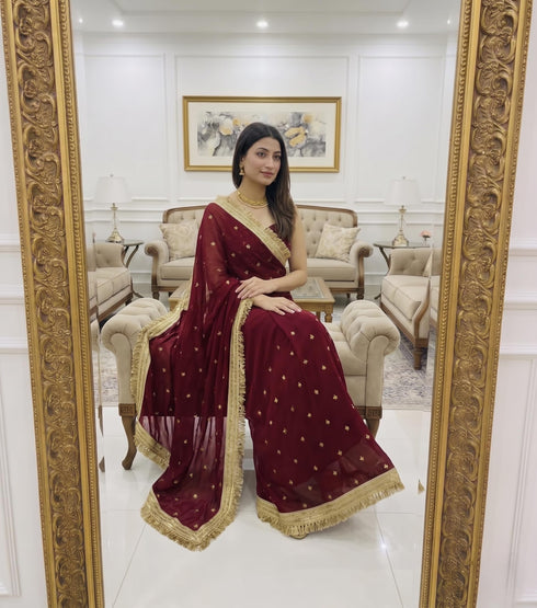Vasthrlay Georgette Embroidery Saree