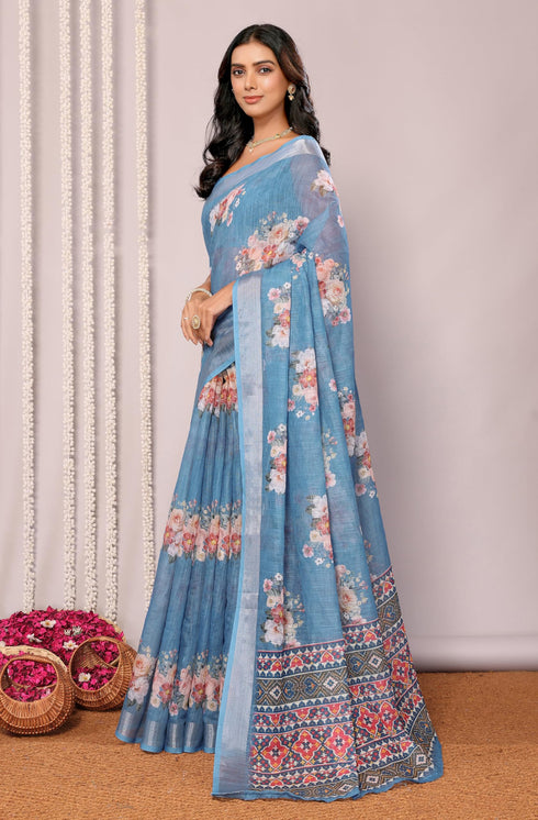 Vasthrlay Cotton Printed Saree