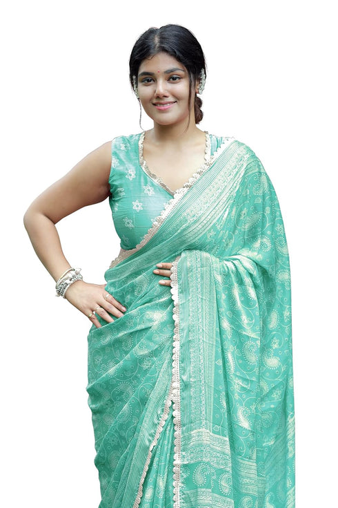 Vasthrlay Fashion Chiffon Paisley Printed Ethnic Wear