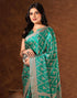 Vasthrlay Womens Printed Unstitched Brown Saree