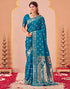 Vasthrlay Kanjivaram Jacquard Unstitched Mustard Saree