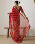 Vasthrlay Georgette Bandhani Unstitched Purple Saree