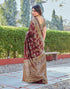 Vasthrlay Banarasi Kanjivaram Az Ys Sirisha Maroon Ethnic Wear