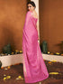 Vasthrlay Chiffon Bandhani Unstitched Dark Green Saree