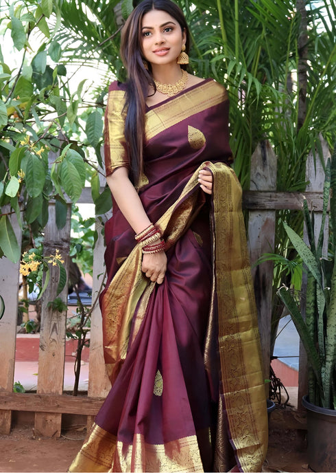 Vasthrlay Kanjivaram Traditional Unstitched Saree