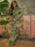 Vasthrlay Shimmer Printed Unstitched Lime Green Saree